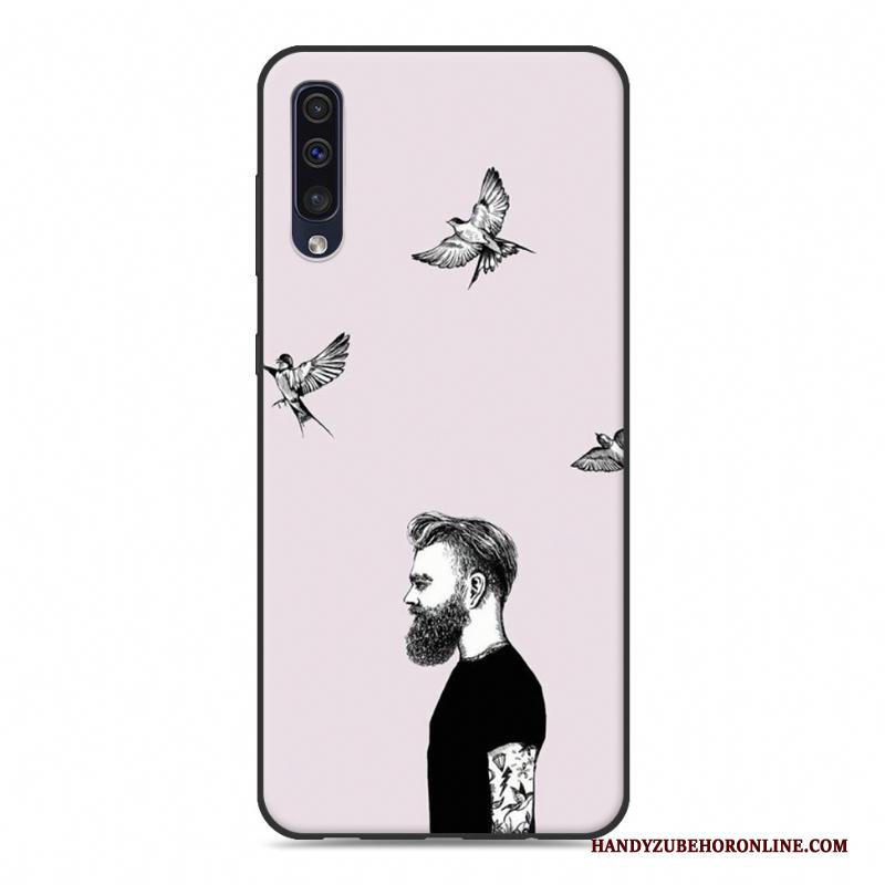 Samsung Galaxy A50 Hoesje Ster Spotprent Zacht Roze Bescherming Siliconen Lovers