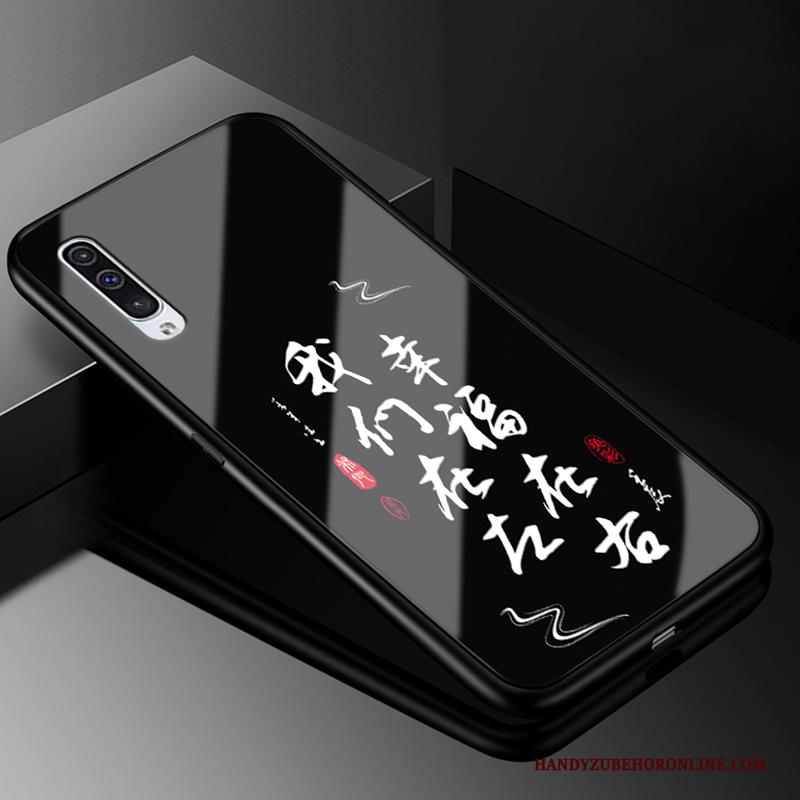 Samsung Galaxy A50 Hoesje Telefoon Glas Zwart Scheppend Bescherming All Inclusive Anti-fall