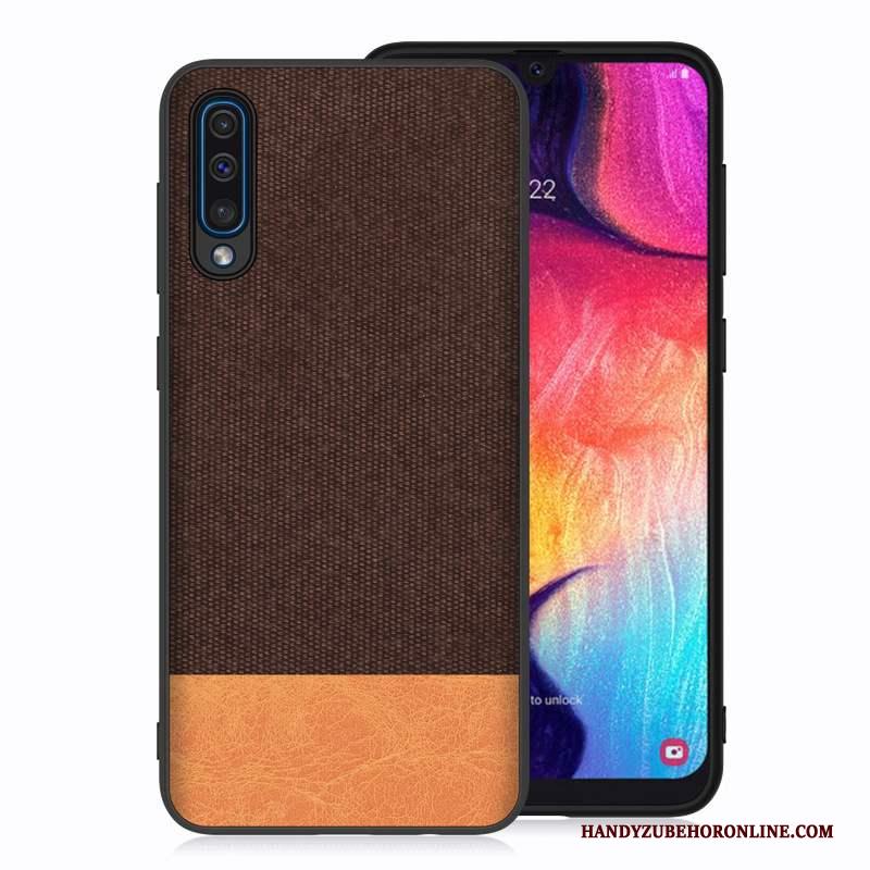 Samsung Galaxy A50 Hoesje Telefoon Rood Ster Doek