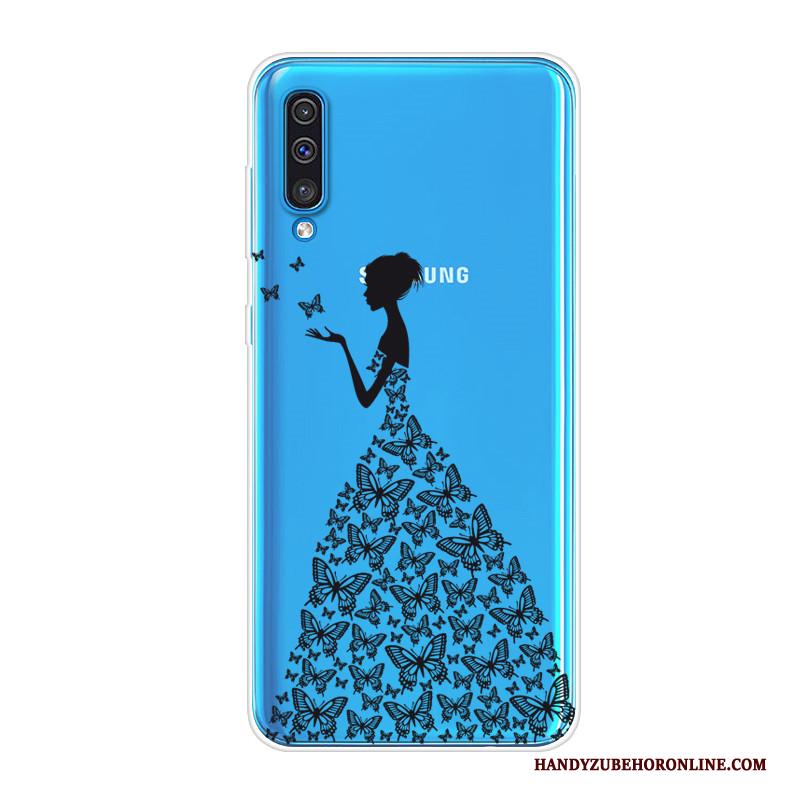 Samsung Galaxy A50 Hoesje Zwart Hoes Trend Ster Anti-fall Mobiele Telefoon Siliconen