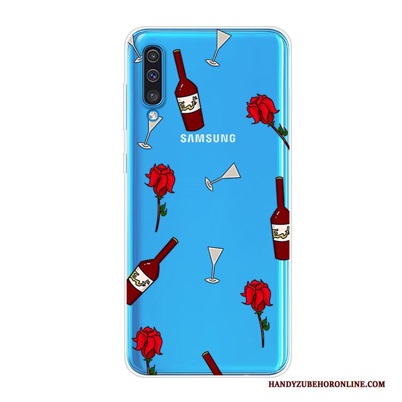 Samsung Galaxy A50 Hoesje Zwart Hoes Trend Ster Anti-fall Mobiele Telefoon Siliconen