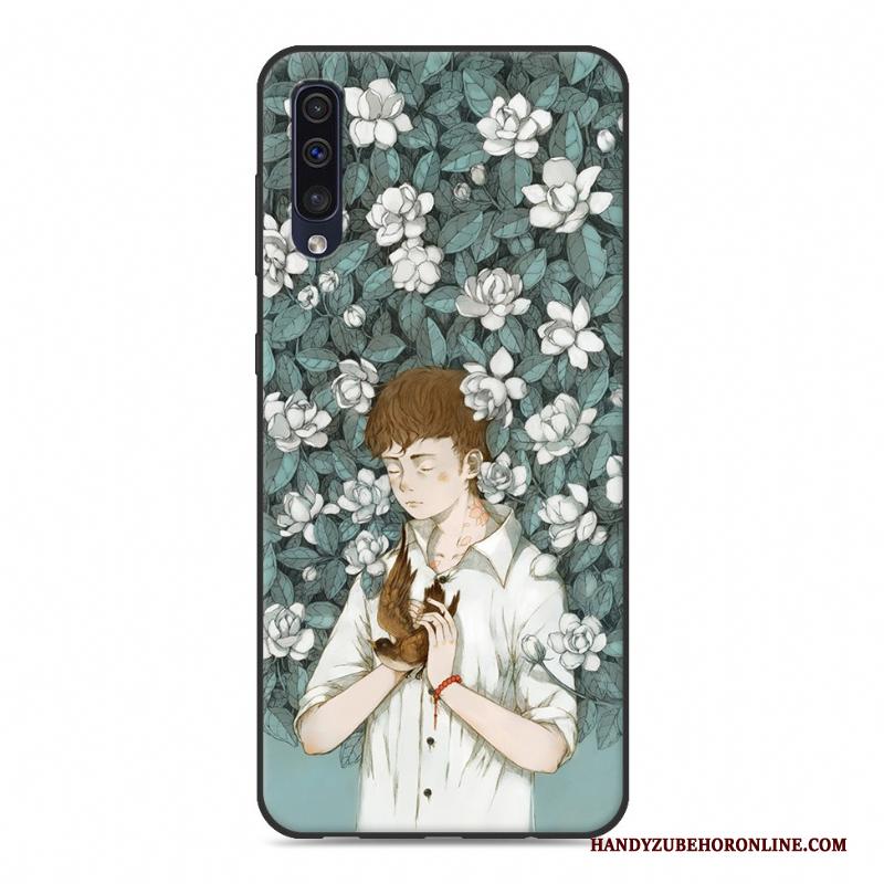 Samsung Galaxy A50 Mobiele Telefoon Kunst Groen Anti-fall Ster Hoesje Geschilderd