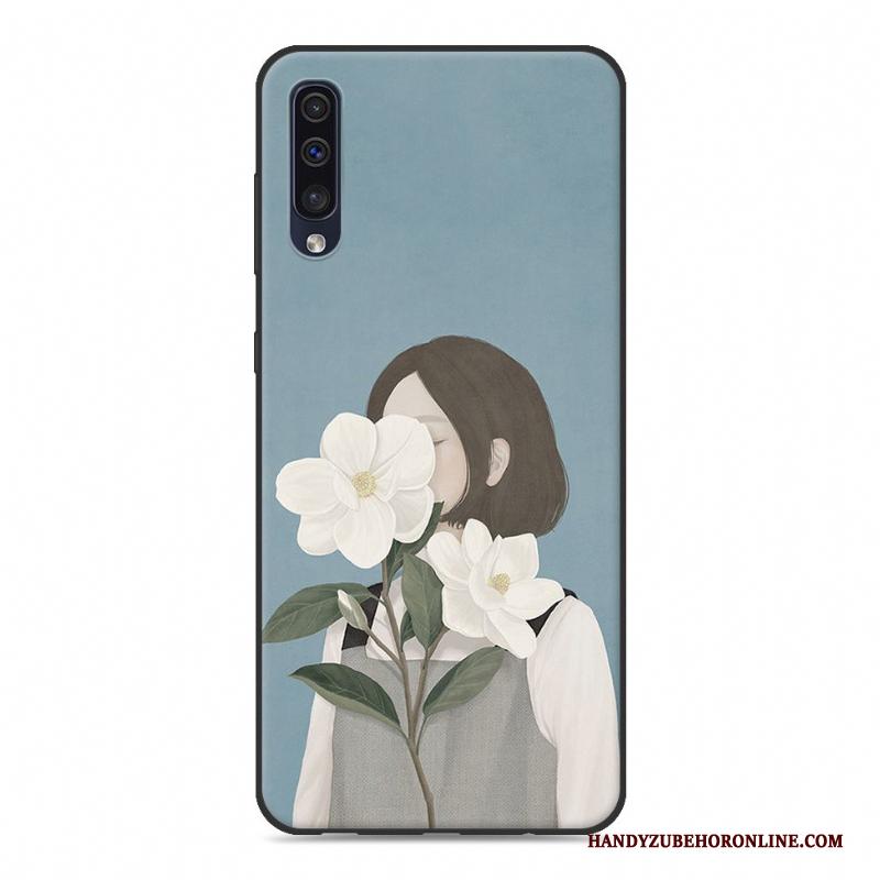 Samsung Galaxy A50 Mobiele Telefoon Kunst Groen Anti-fall Ster Hoesje Geschilderd