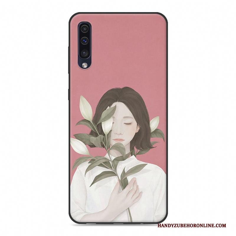 Samsung Galaxy A50 Mobiele Telefoon Kunst Groen Anti-fall Ster Hoesje Geschilderd