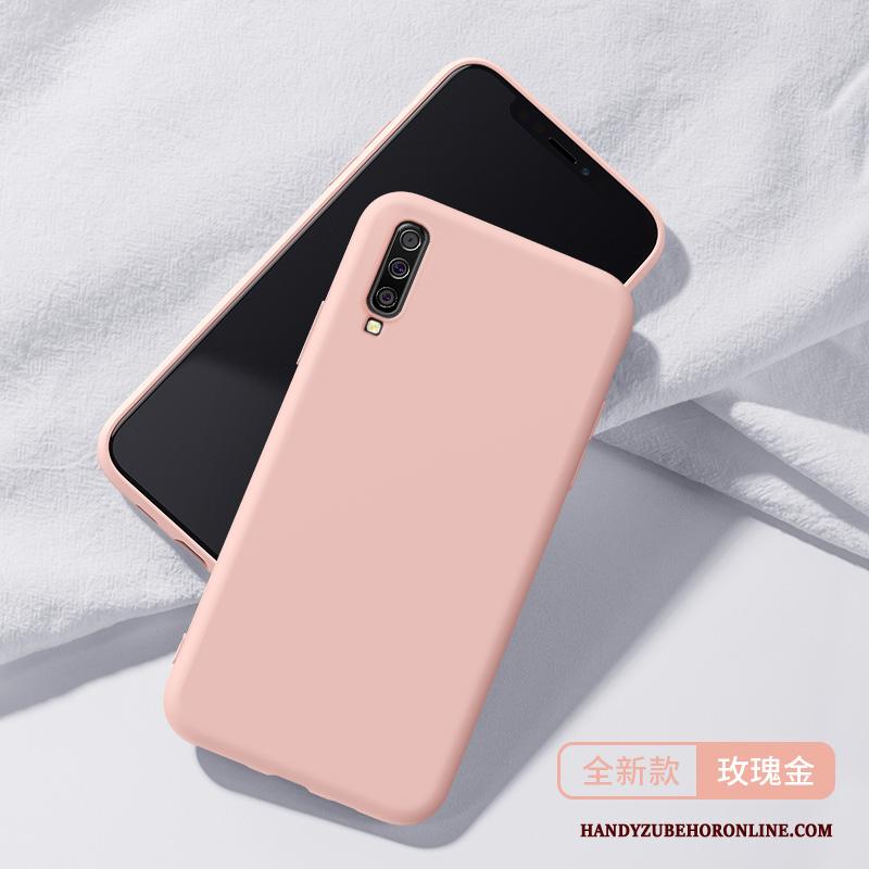 Samsung Galaxy A50s Hoesje Siliconen Eenvoudige Scheppend Jeugd Roze Persoonlijk All Inclusive