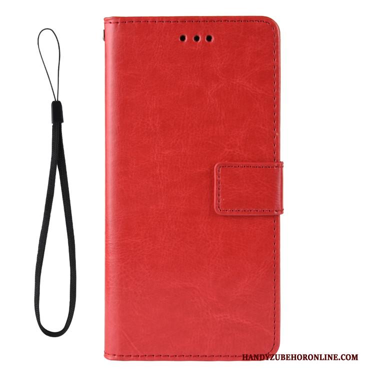 Samsung Galaxy A50s Patroon Bedrijf Mobiele Telefoon Rood Folio Hoesje Leren Etui