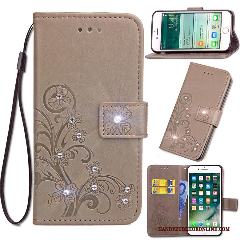 Samsung Galaxy A50s Ster Met Strass Leren Etui Bescherming Purper Folio Hoesje Telefoon