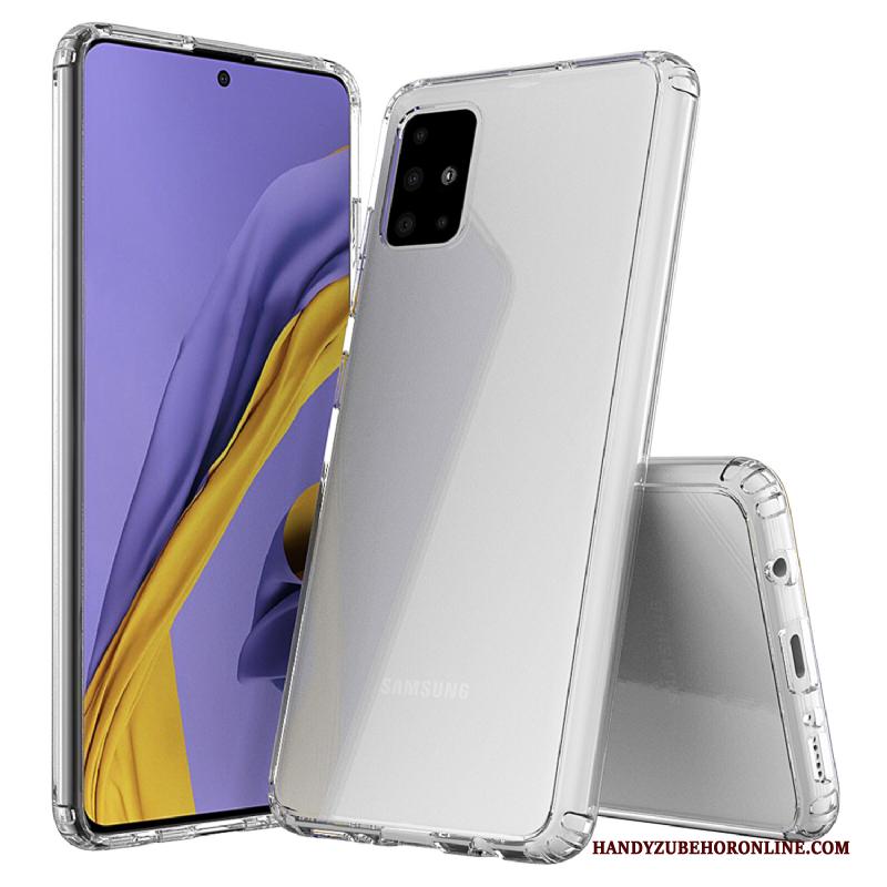 Samsung Galaxy A51 Anti-fall Doorzichtig Europa Ster Hoesje Telefoon Omlijsting