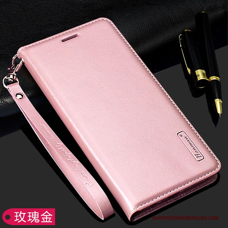 Samsung Galaxy A51 Hoesje Telefoon Ster Folio Leren Etui Roze Vouw Echt Leer