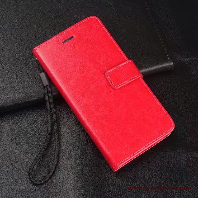 Samsung Galaxy A51 Rood Leren Etui Skärmskydd Clamshell Ster Portemonnee Hoesje Telefoon