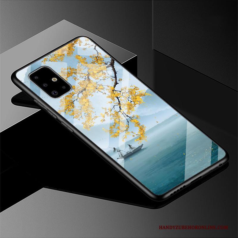 Samsung Galaxy A51 Sterrenhemel Persoonlijk Zwart Hoes Hard Anti-fall Hoesje Telefoon