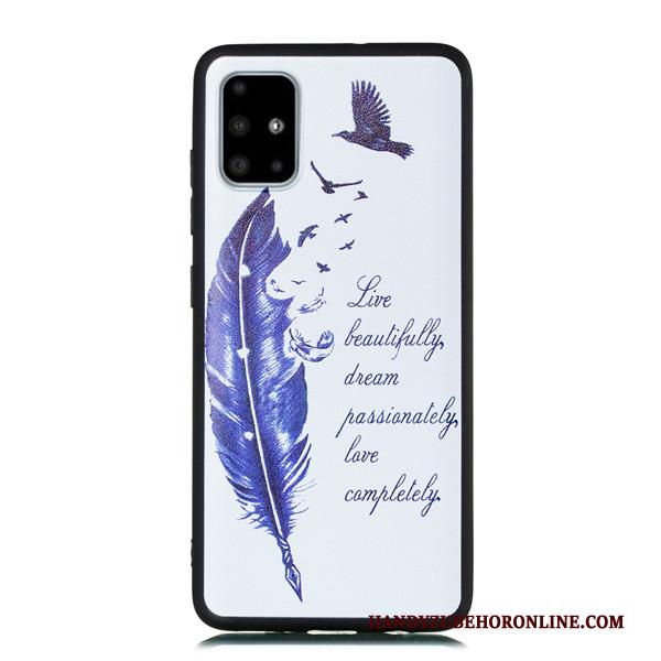 Samsung Galaxy A51 Zacht Zwart All Inclusive Hoes Ster Hanger Hoesje Telefoon