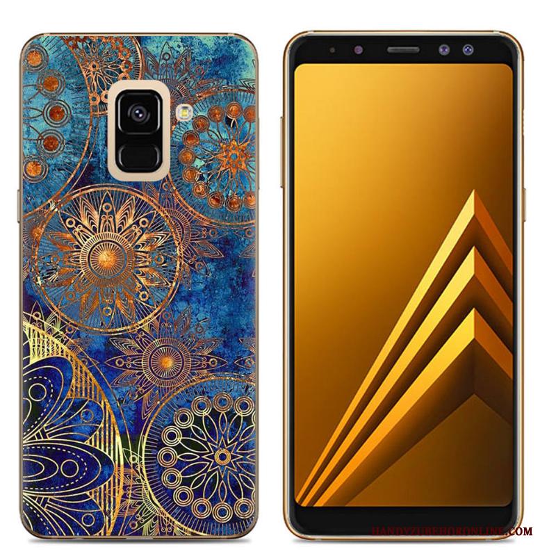 Samsung Galaxy A6 Hoesje Ster Blauw Anti-fall Zacht Mobiele Telefoon Bescherming Geschilderd