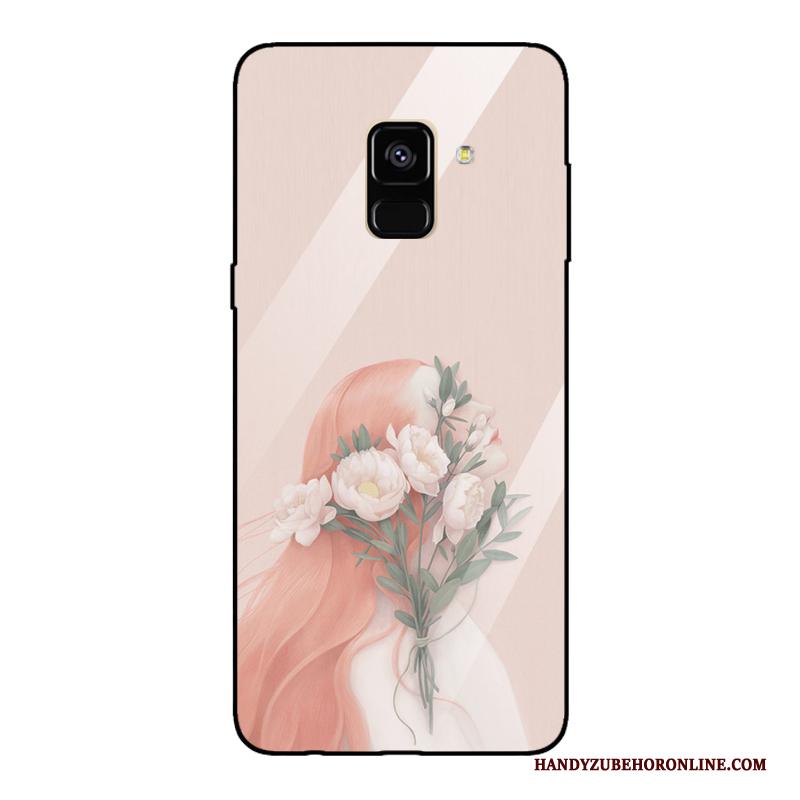 Samsung Galaxy A6 Hoesje Wind Brits Lovers Spiegel Rood Ster Gehard Glas