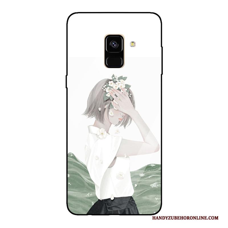 Samsung Galaxy A6 Hoesje Wind Brits Lovers Spiegel Rood Ster Gehard Glas