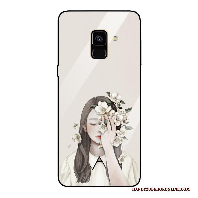 Samsung Galaxy A6 Hoesje Wind Brits Lovers Spiegel Rood Ster Gehard Glas