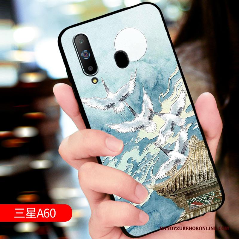 Samsung Galaxy A60 Hoes Zacht Anti-fall Siliconen Ster Hoesje Telefoon Geel