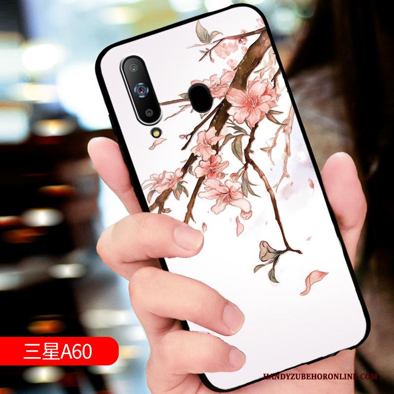 Samsung Galaxy A60 Hoes Zacht Anti-fall Siliconen Ster Hoesje Telefoon Geel