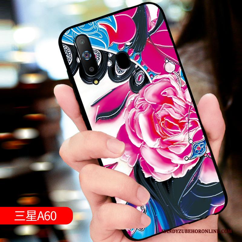 Samsung Galaxy A60 Hoes Zacht Anti-fall Siliconen Ster Hoesje Telefoon Geel