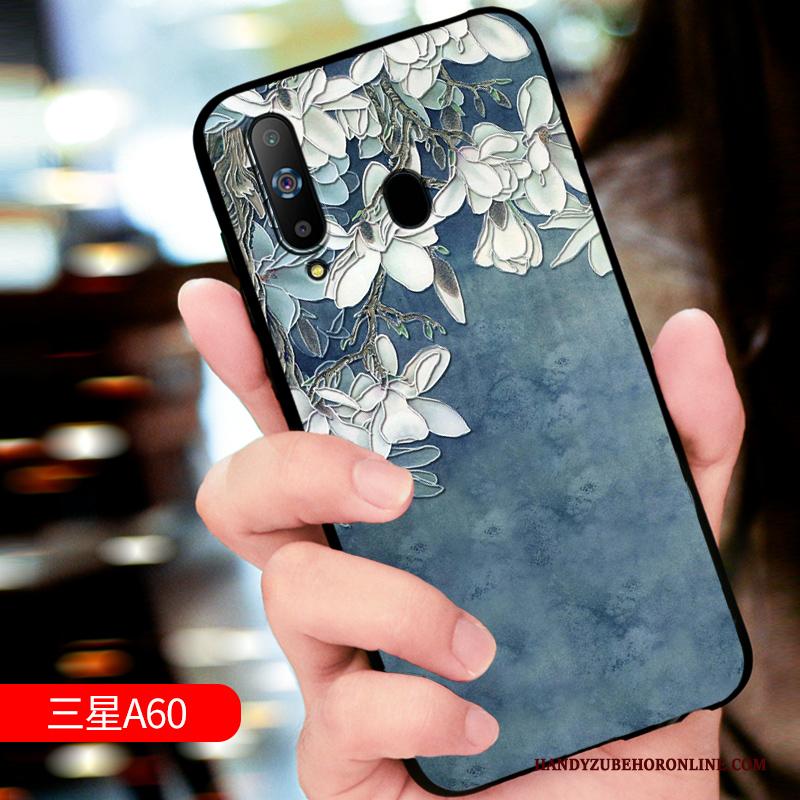 Samsung Galaxy A60 Hoes Zacht Anti-fall Siliconen Ster Hoesje Telefoon Geel