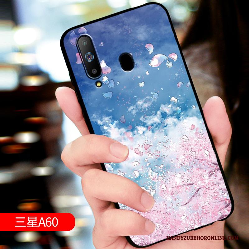 Samsung Galaxy A60 Hoes Zacht Anti-fall Siliconen Ster Hoesje Telefoon Geel