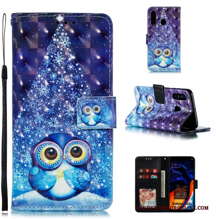 Samsung Galaxy A60 Mobiele Telefoon Ster Kaart Blauw Hoesje Telefoon Bescherming Leren Etui