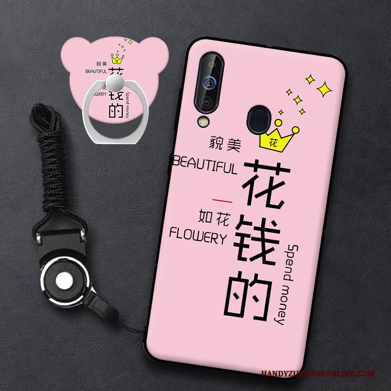 Samsung Galaxy A60 Vers Roze Zacht Ster Mini Hoesje Telefoon Hanger