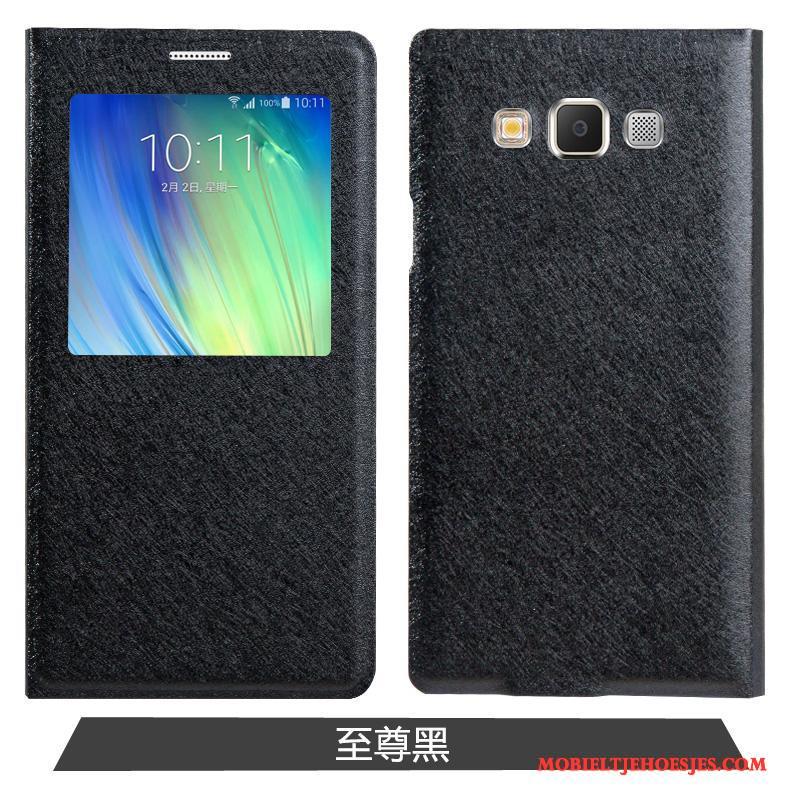 Samsung Galaxy A7 2015 Bescherming Hoesje Telefoon Folio Anti-fall Ster Roze