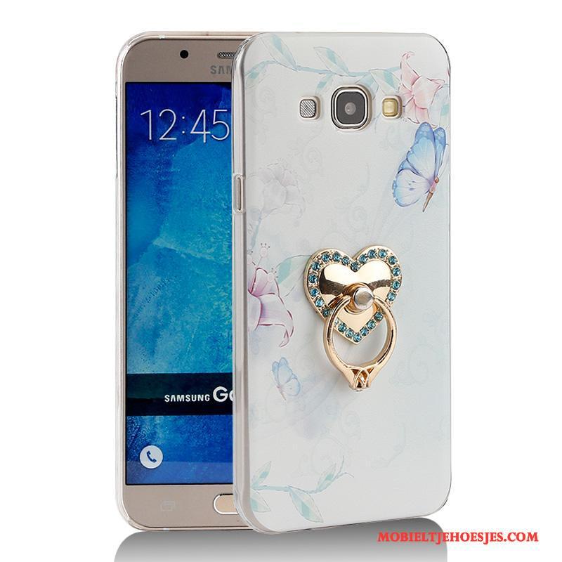 Samsung Galaxy A7 2015 Geschilderd Hoesje Telefoon Ondersteuning Bescherming Mobiele Telefoon Roze Ster