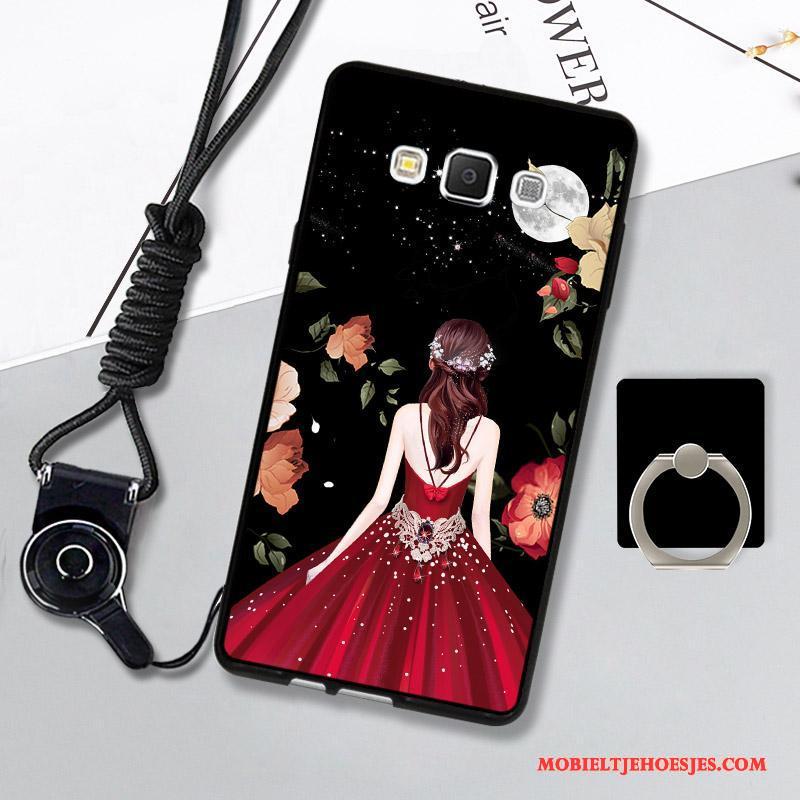Samsung Galaxy A7 2015 Hoesje Ster Kleur Hanger Hoes Siliconen Mobiele Telefoon Bloemen