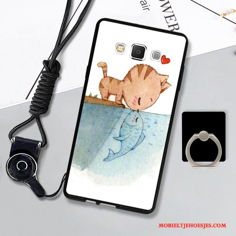 Samsung Galaxy A7 2015 Hoesje Ster Kleur Hanger Hoes Siliconen Mobiele Telefoon Bloemen