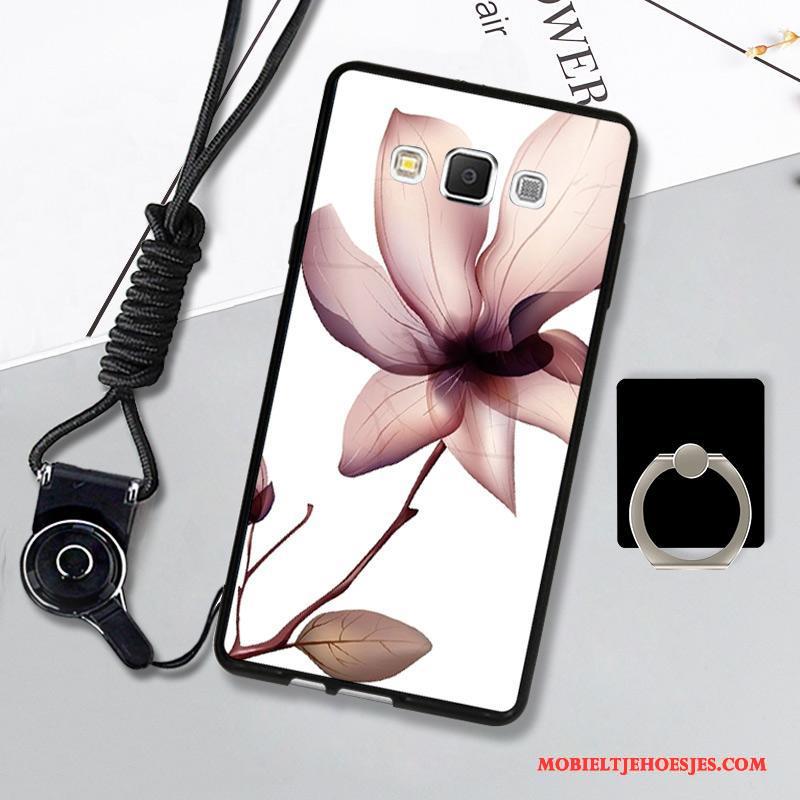 Samsung Galaxy A7 2015 Hoesje Ster Kleur Hanger Hoes Siliconen Mobiele Telefoon Bloemen