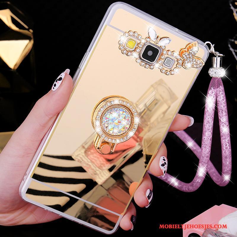 Samsung Galaxy A7 2015 Hoesje Trend Bescherming Zacht Anti-fall Hoes Ster Goud