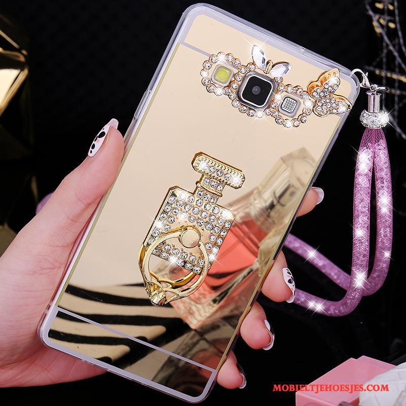 Samsung Galaxy A7 2015 Hoesje Trend Bescherming Zacht Anti-fall Hoes Ster Goud