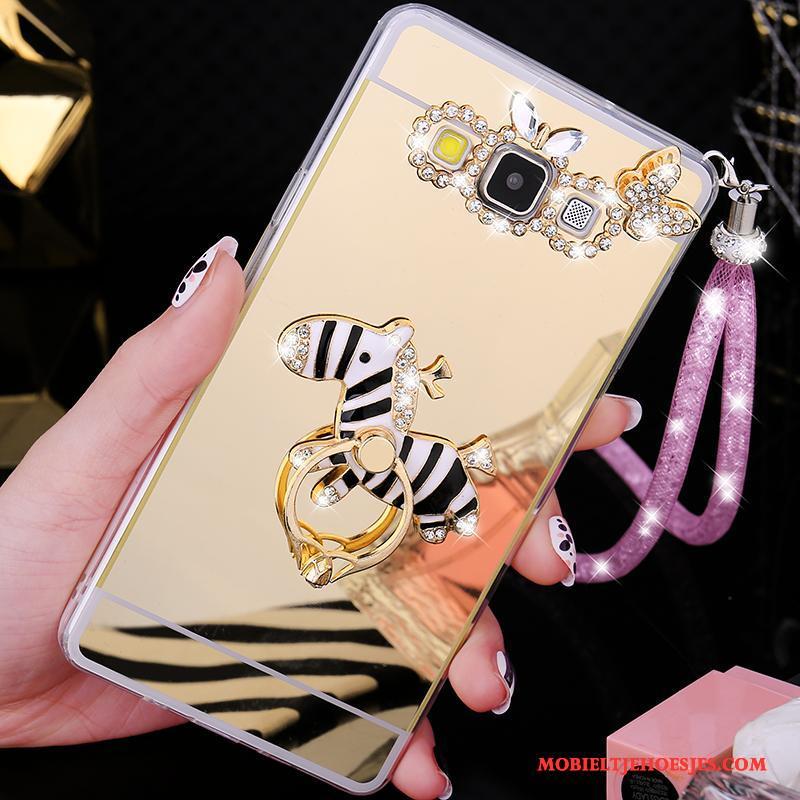 Samsung Galaxy A7 2015 Hoesje Trend Bescherming Zacht Anti-fall Hoes Ster Goud