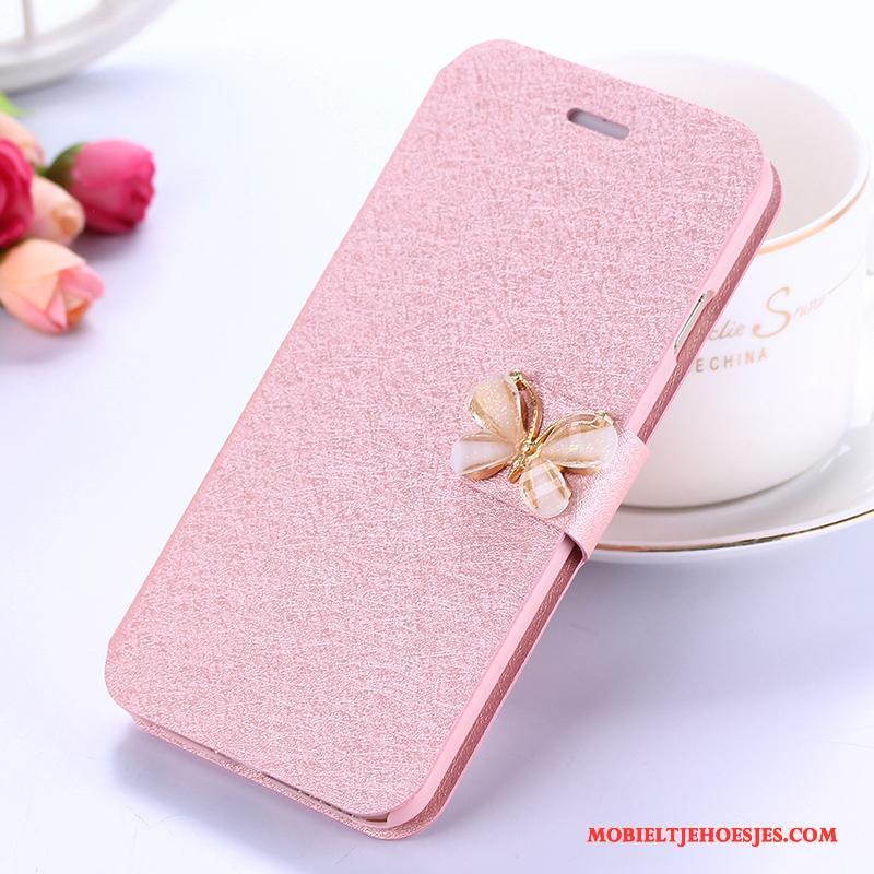 Samsung Galaxy A7 2015 Rose Goud Hoes Mobiele Telefoon Bescherming Leren Etui Ster Hoesje Telefoon