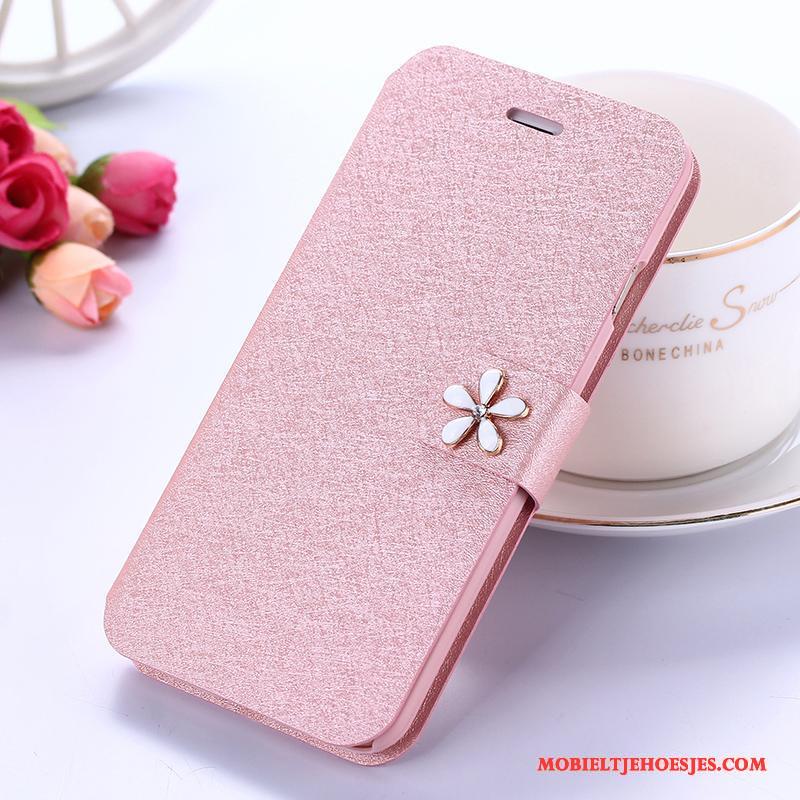 Samsung Galaxy A7 2015 Rose Goud Hoes Mobiele Telefoon Bescherming Leren Etui Ster Hoesje Telefoon