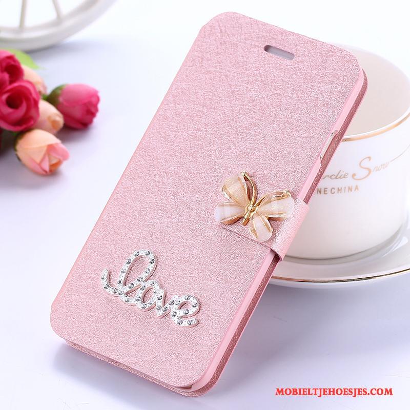 Samsung Galaxy A7 2015 Rose Goud Hoes Mobiele Telefoon Bescherming Leren Etui Ster Hoesje Telefoon