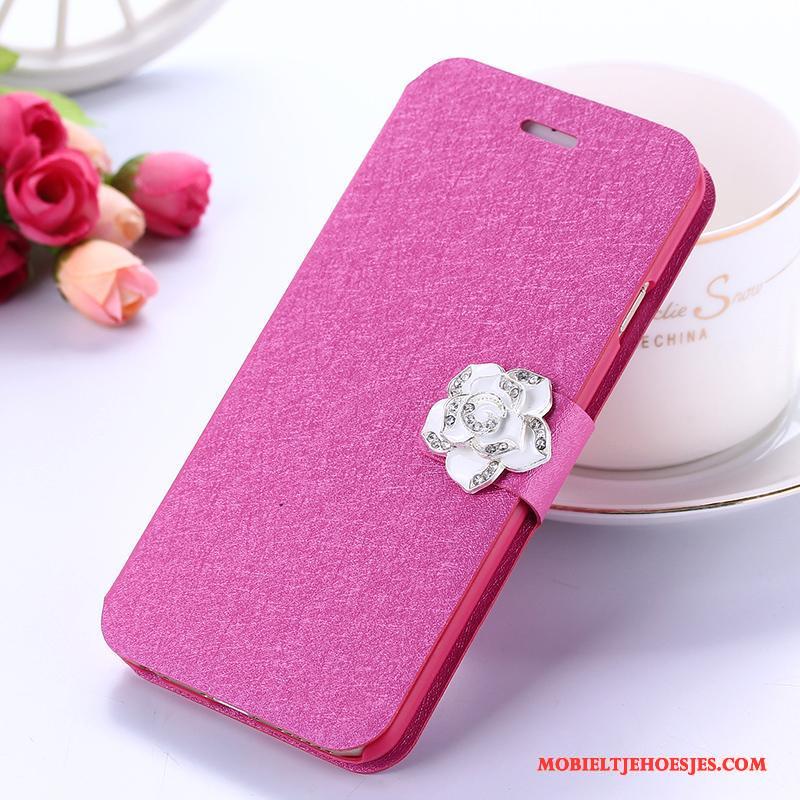 Samsung Galaxy A7 2015 Rose Goud Hoes Mobiele Telefoon Bescherming Leren Etui Ster Hoesje Telefoon