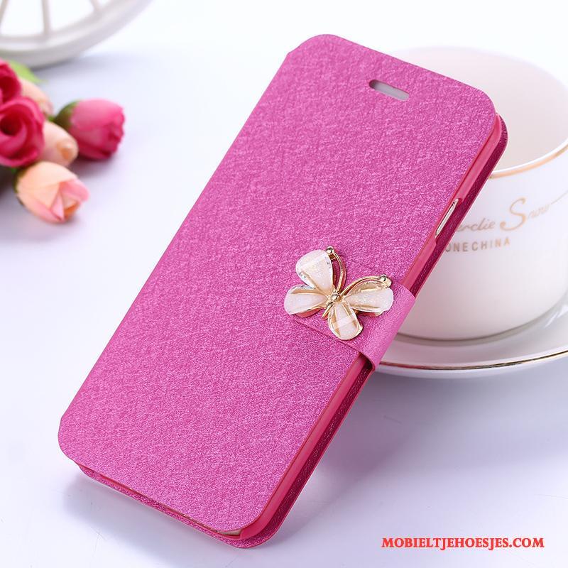 Samsung Galaxy A7 2015 Rose Goud Hoes Mobiele Telefoon Bescherming Leren Etui Ster Hoesje Telefoon