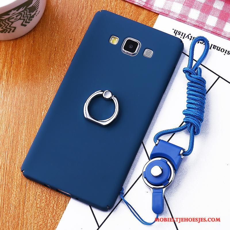 Samsung Galaxy A7 2015 Roze Hard Anti-fall Hanger Schrobben Hoes Hoesje Telefoon