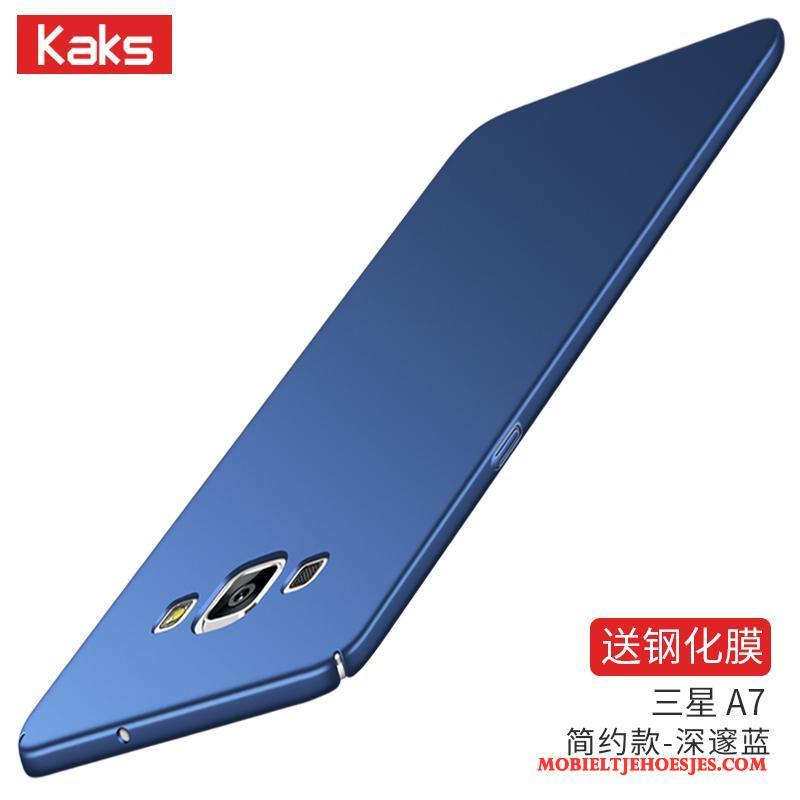 Samsung Galaxy A7 2015 Ster Blauw Schrobben Mobiele Telefoon Hoes Hoesje Telefoon Bescherming