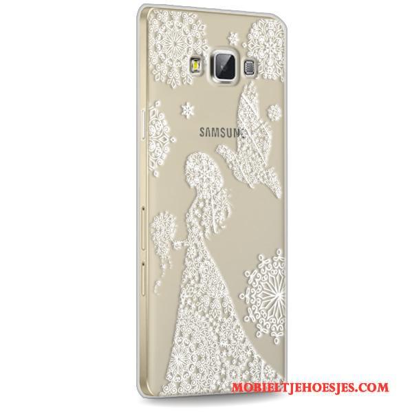 Samsung Galaxy A7 2015 Zacht Bescherming Ster Siliconen Mobiele Telefoon Hoesje Telefoon Doorzichtig