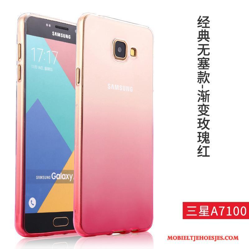 Samsung Galaxy A7 2016 Blauw Bescherming Doorzichtig Siliconen Hoesje Telefoon Zacht Ster