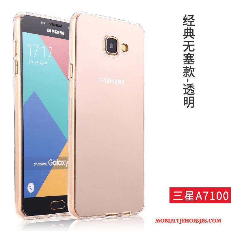 Samsung Galaxy A7 2016 Blauw Bescherming Doorzichtig Siliconen Hoesje Telefoon Zacht Ster