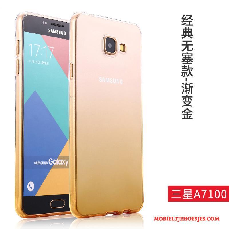 Samsung Galaxy A7 2016 Blauw Bescherming Doorzichtig Siliconen Hoesje Telefoon Zacht Ster