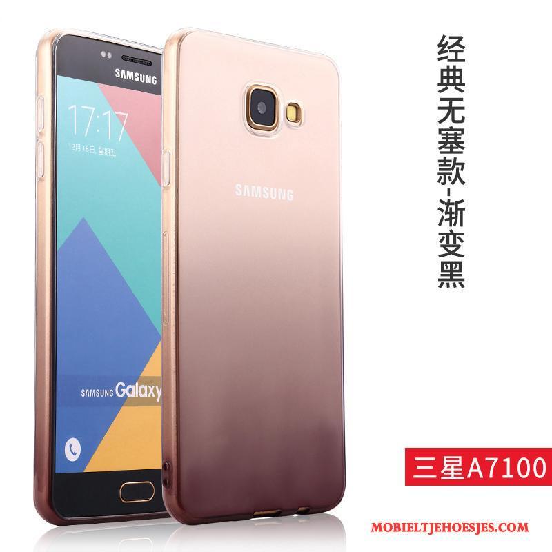 Samsung Galaxy A7 2016 Blauw Bescherming Doorzichtig Siliconen Hoesje Telefoon Zacht Ster