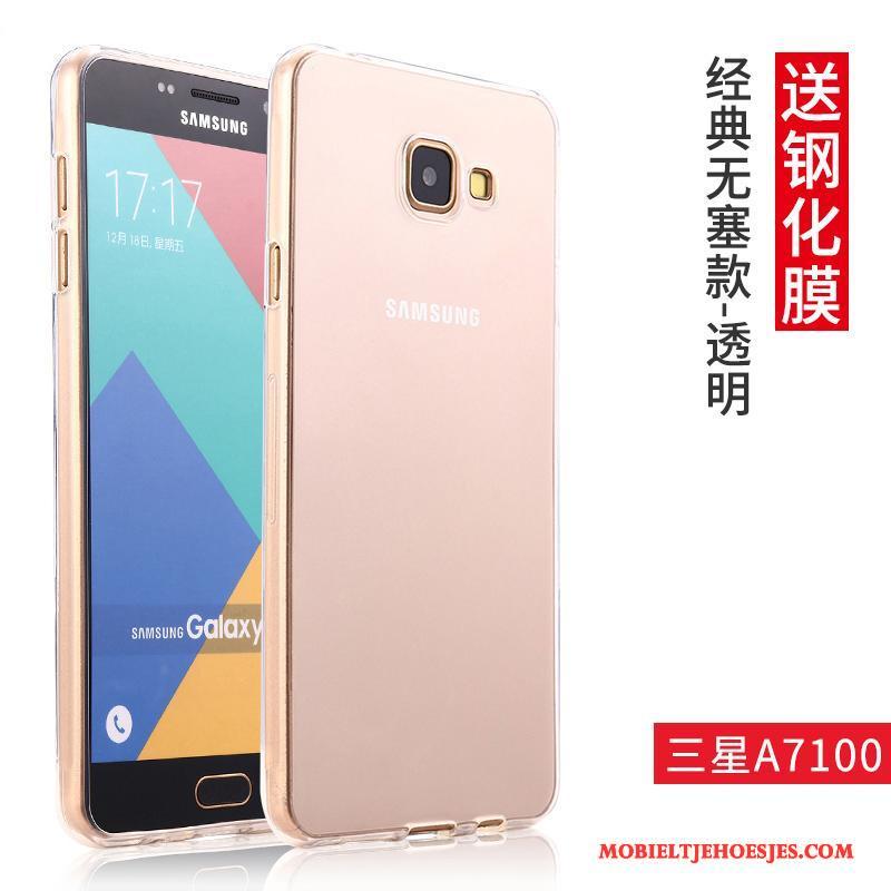 Samsung Galaxy A7 2016 Blauw Bescherming Doorzichtig Siliconen Hoesje Telefoon Zacht Ster