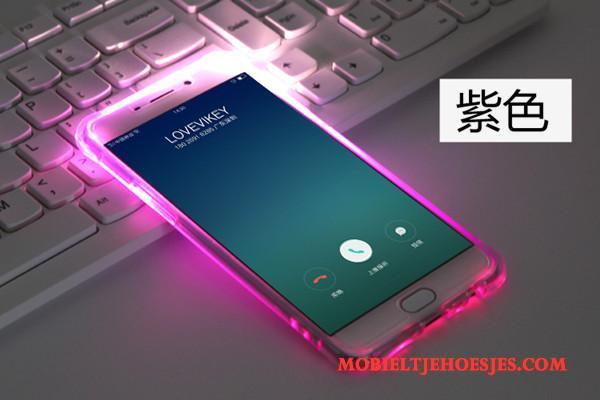 Samsung Galaxy A7 2016 Hoesje Roze Bescherming Ster Doorzichtig Siliconen Anti-fall