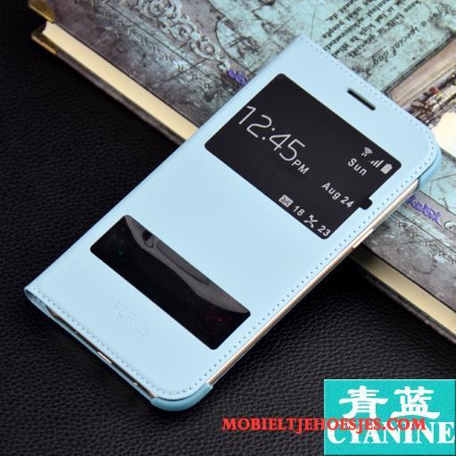 Samsung Galaxy A7 2016 Hoesje Ster Bescherming Leren Etui Roze Mobiele Telefoon Folio